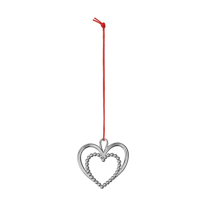 Karen Blixen pearl heart Christmas 装饰品 6.5 cm - 银色-plated - Rosendahl