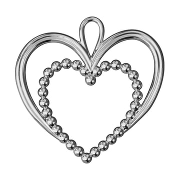 Karen Blixen pearl heart Christmas 装饰品 6.5 cm - 银色-plated - Rosendahl