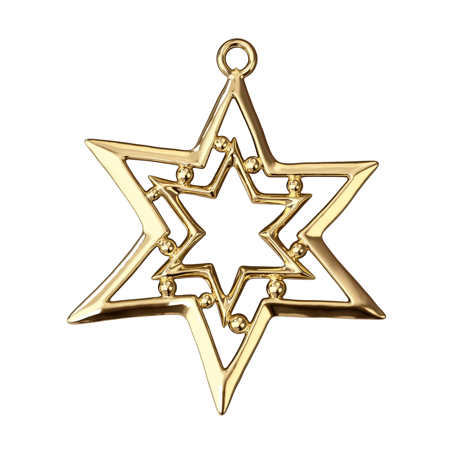 Karen Blixen star 装饰品 8 cm, Gilded Rosendahl