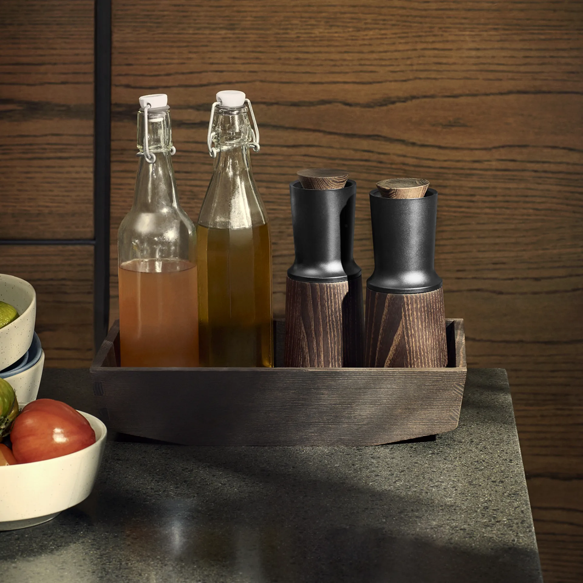 Rå salt- & pepper mill 20 cm, 黑色 Rosendahl