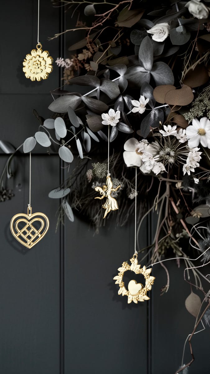 Wild Heart Christmas 装饰品 8 cm, Gilded Rosendahl