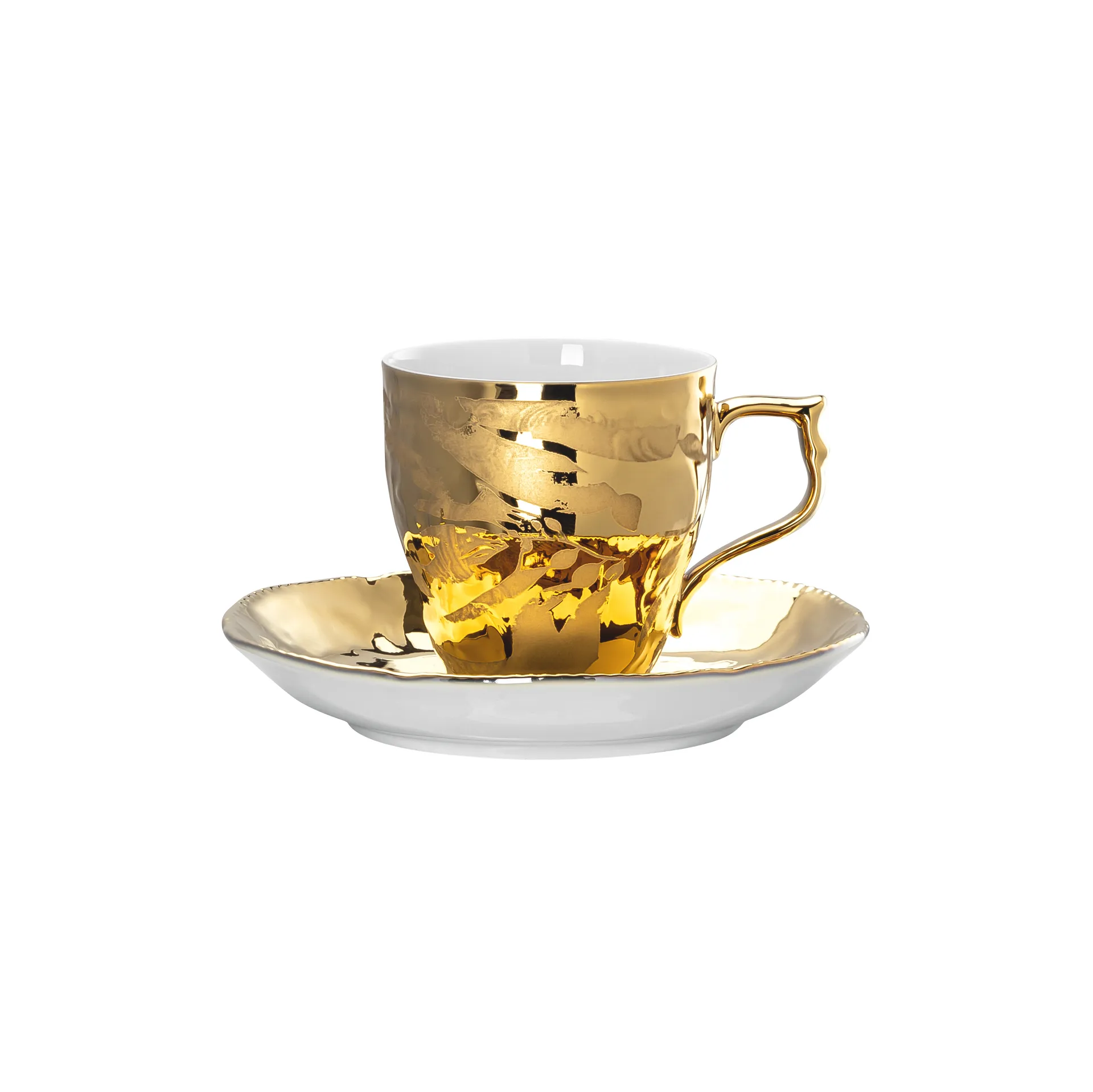 Rosenthal Heritage Midas 浓缩咖啡杯 带碟, 白色_金色 Rosenthal