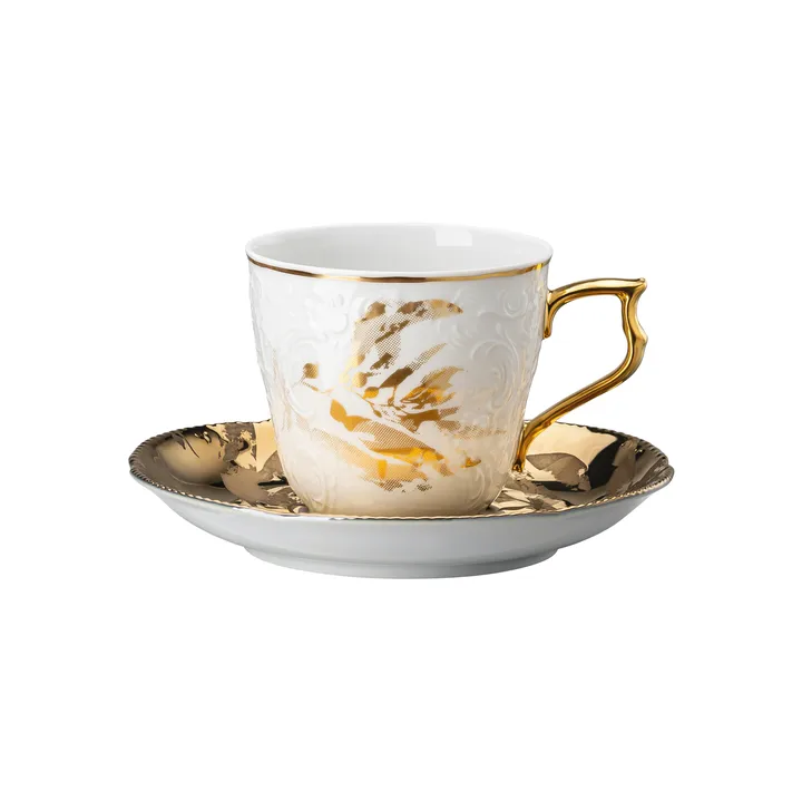 Rosenthal Heritage Midas杯碟套装 - 白金色拼色 - Rosenthal