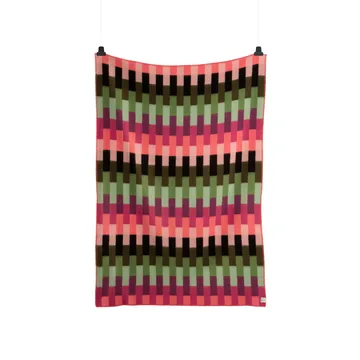 Åsmund 醒目毛毯 135x200cm - 粉色_绿色 - Røros Tweed