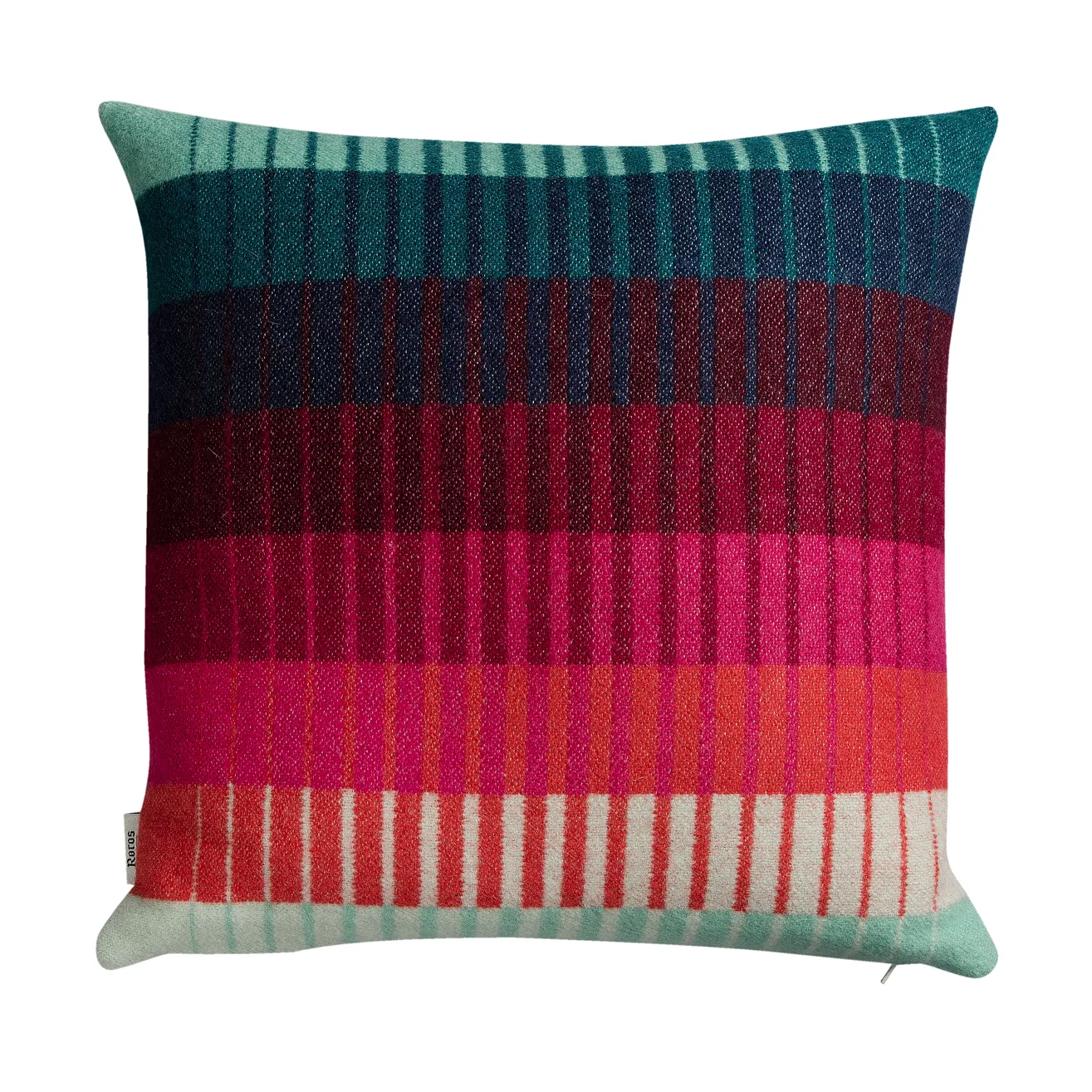 Åsmund 渐变抱枕 50x50cm, 红色_蓝绿色 Røros Tweed