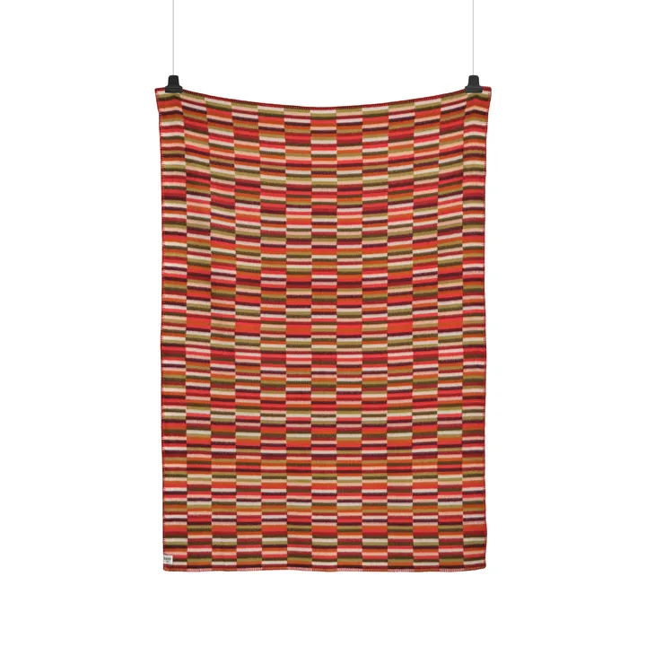 Ida 毛毯 135x200cm - 红色系 - Røros Tweed