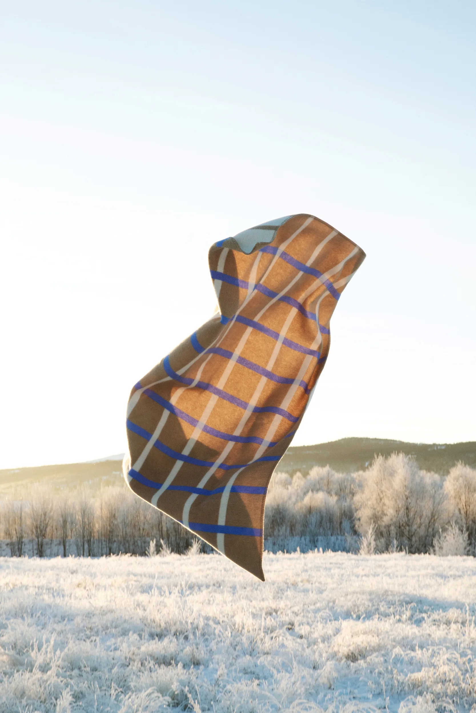 Knut 毛毯 135x200cm, 灰褐色 Røros Tweed