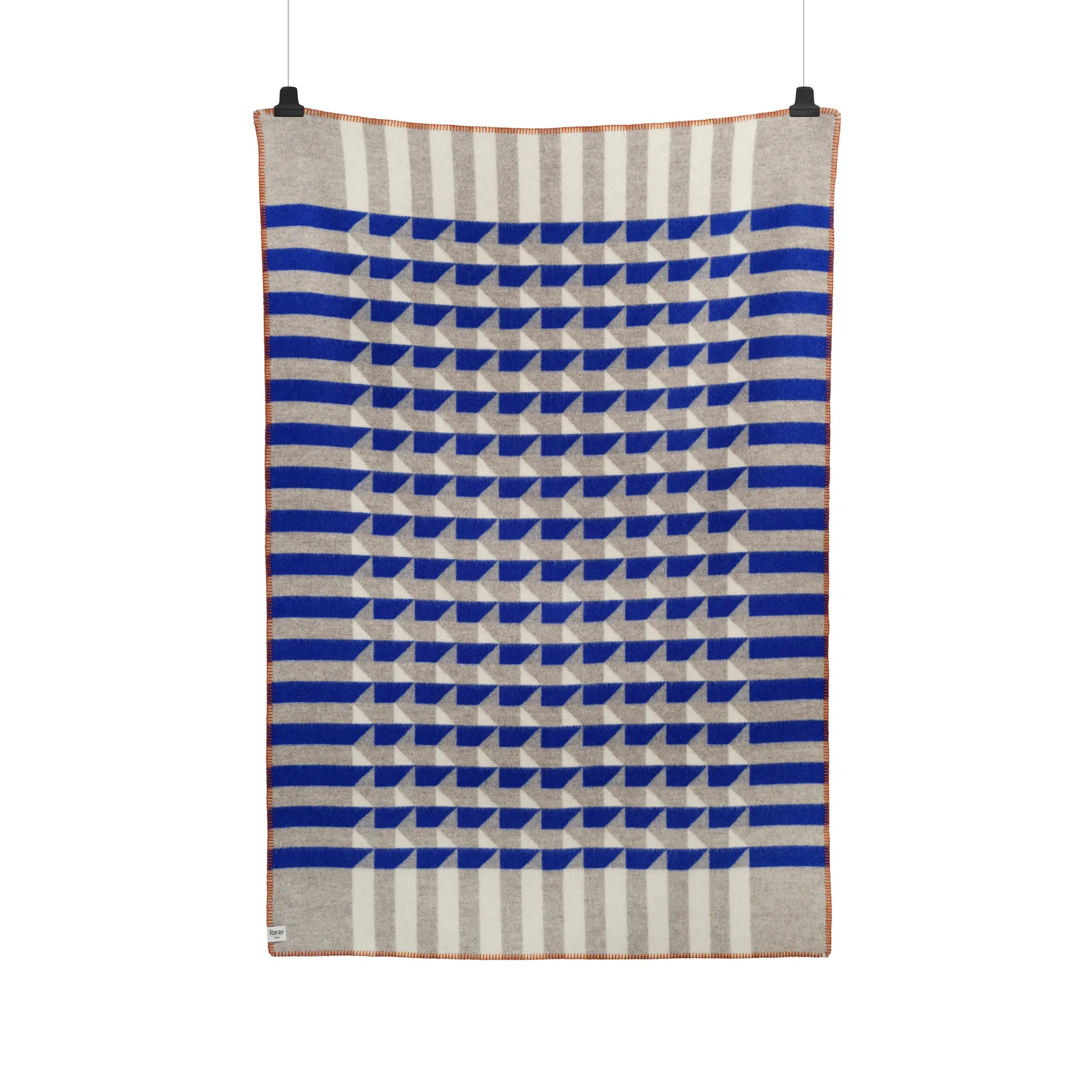 Kvam 毛毯 135x200cm, 蓝色 Røros Tweed