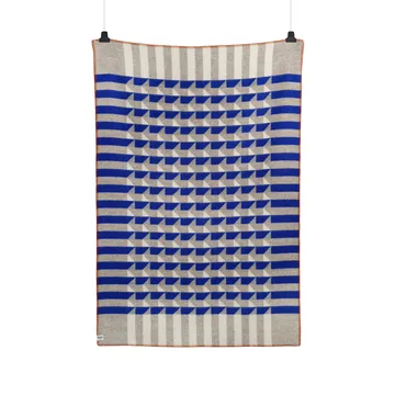 Kvam 毛毯 135x200cm - 蓝色 - Røros Tweed