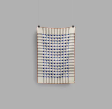 Kvam 毛毯 135x200cm - 蓝色 - Røros Tweed