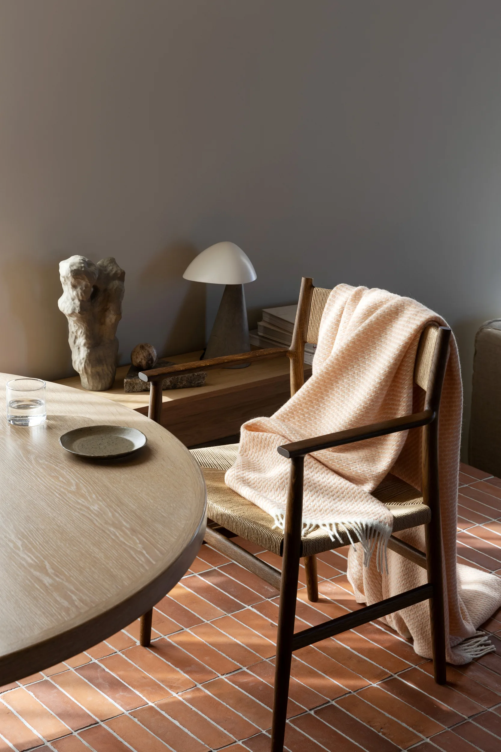 Mello 梅洛 羊羔毛毯子 150x210 cm, Powder 粉色 Røros Tweed