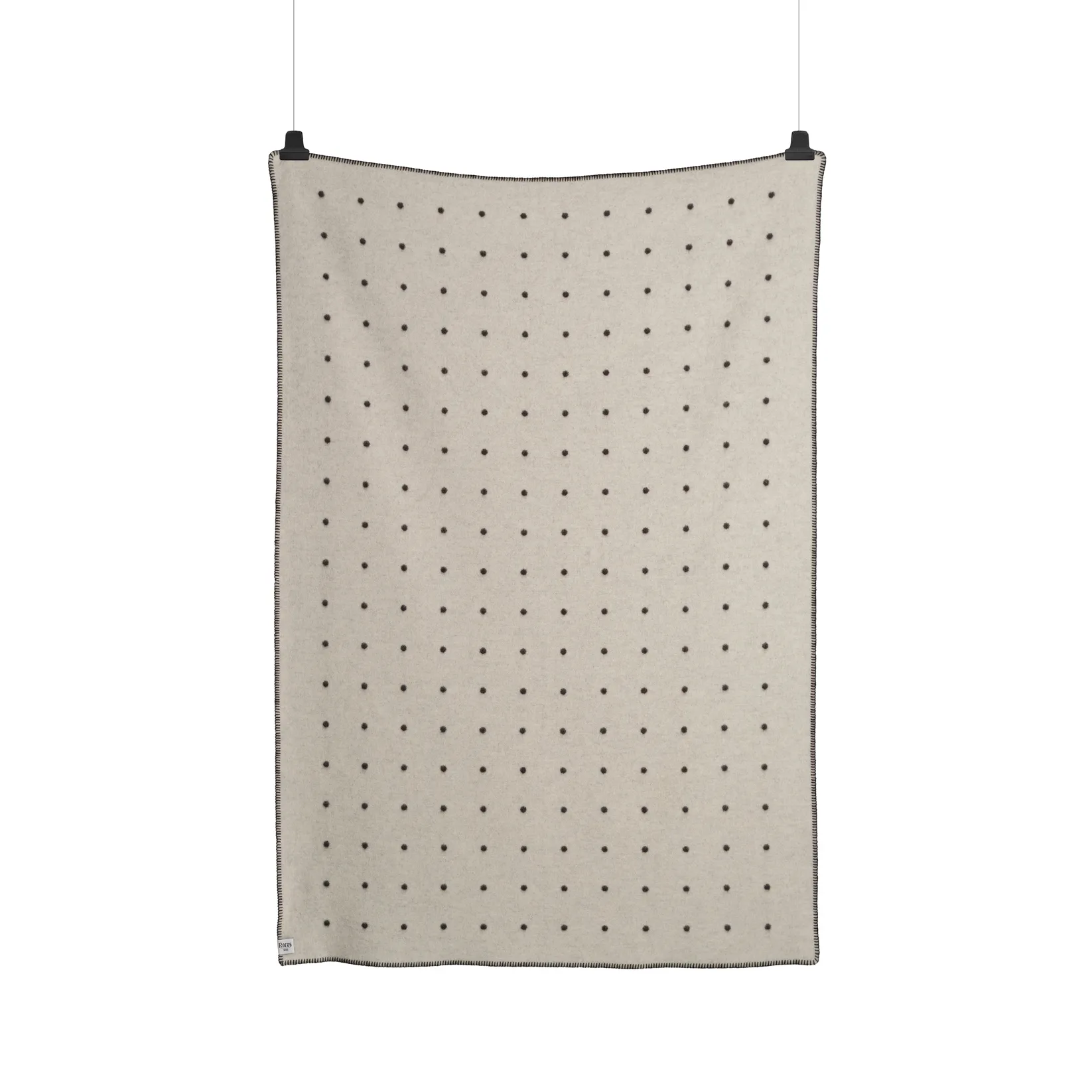 Pastille  羊羔毛毯子 135x200 cm, 黑色 and 白色 Røros Tweed