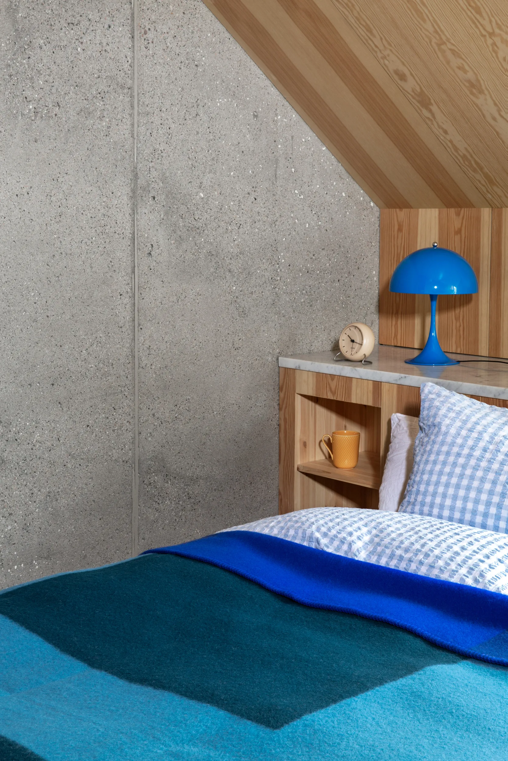 Syndin 彩色方块 羊羔毛毯子 135x200 cm, Well Røros Tweed