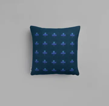 Syndin 抱枕 50x50cm - 井水蓝 - Røros Tweed