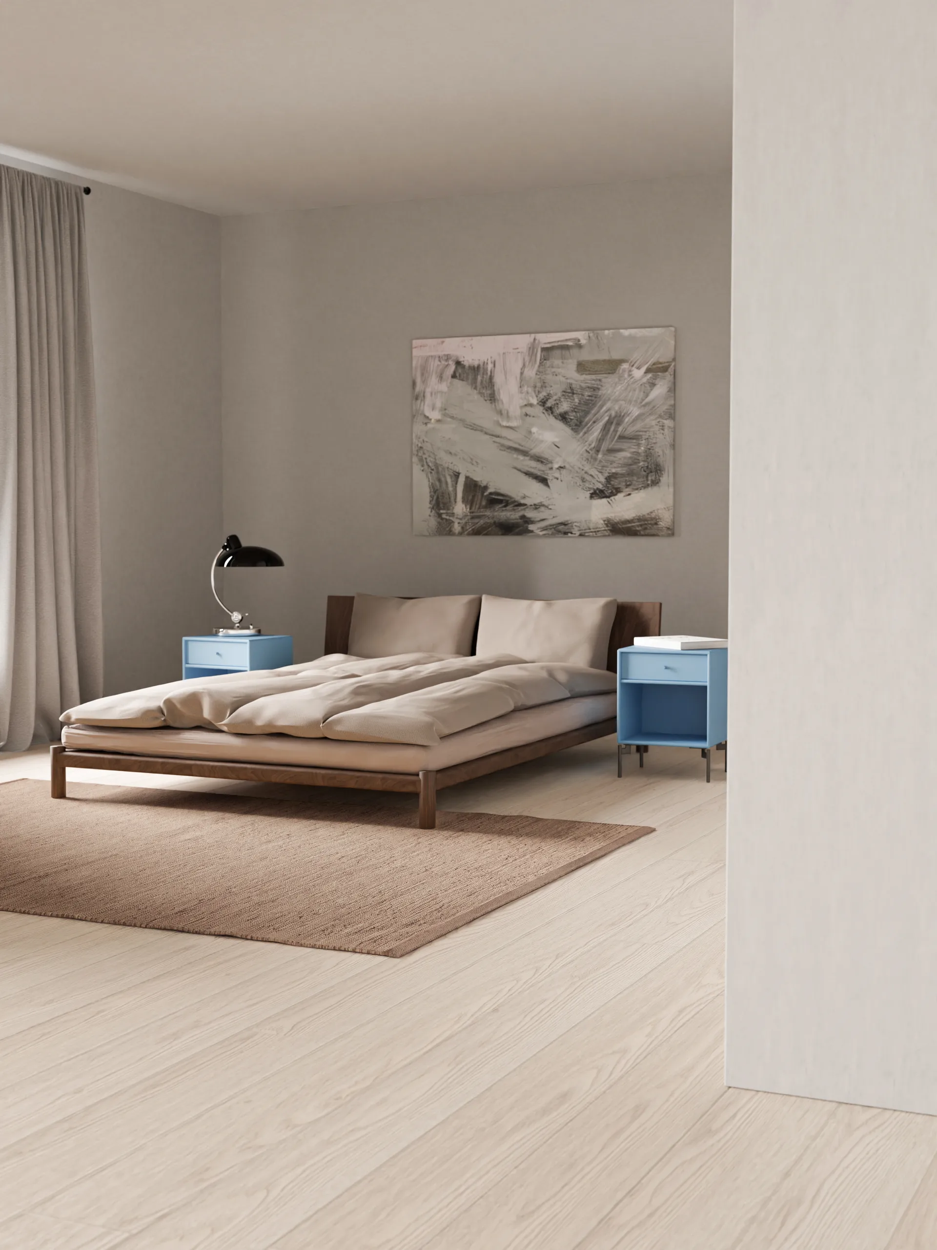 棉 地毯 140x200 cm, Nougat Rug Solid