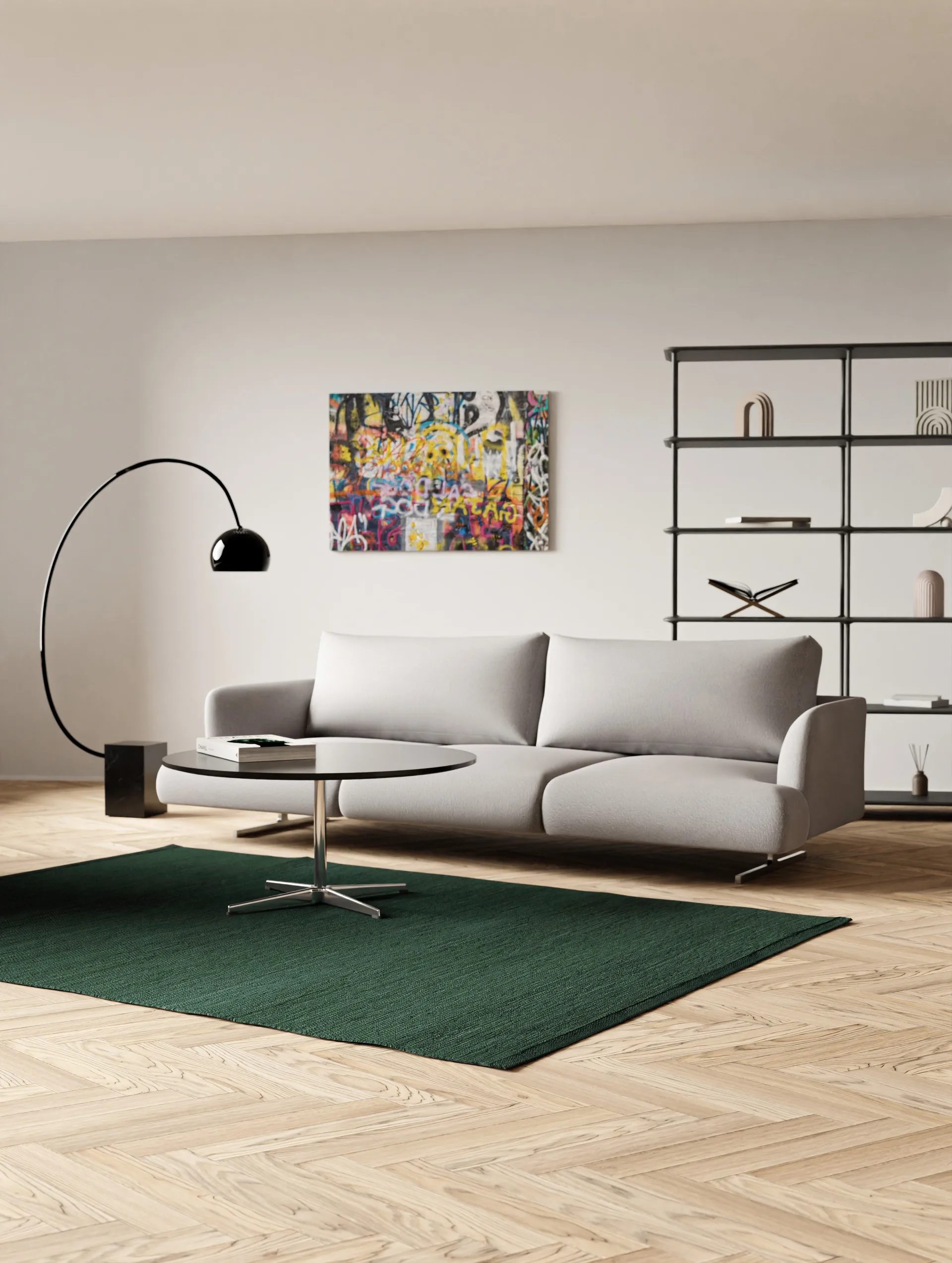 棉 地毯 170x240 cm, Moss Rug Solid