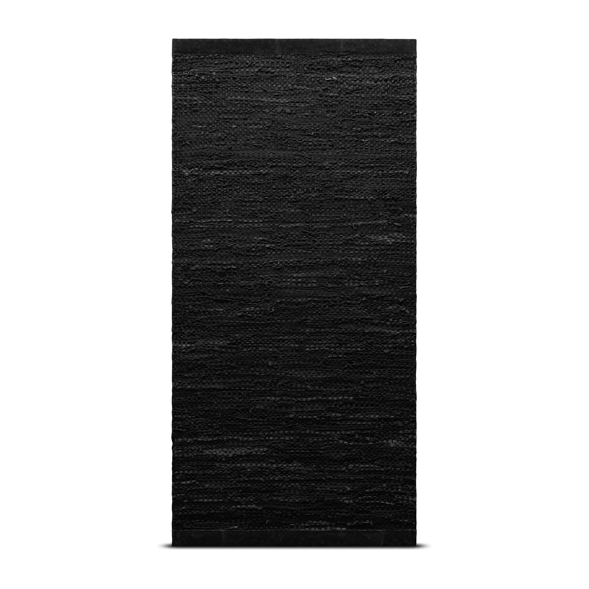 Leather 地毯  65x135 cm, 黑色 (黑色) Rug Solid