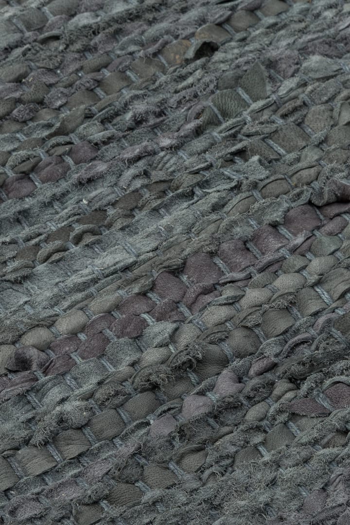 Leather 地毯  75x200 cm, dark 灰色 (dark 灰色) Rug Solid