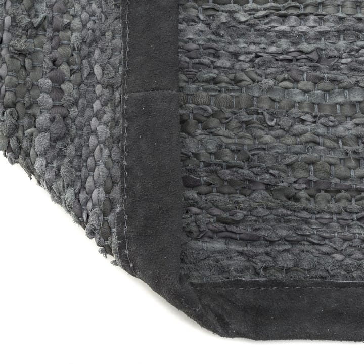 Leather 地毯  75x200 cm, dark 灰色 (dark 灰色) Rug Solid
