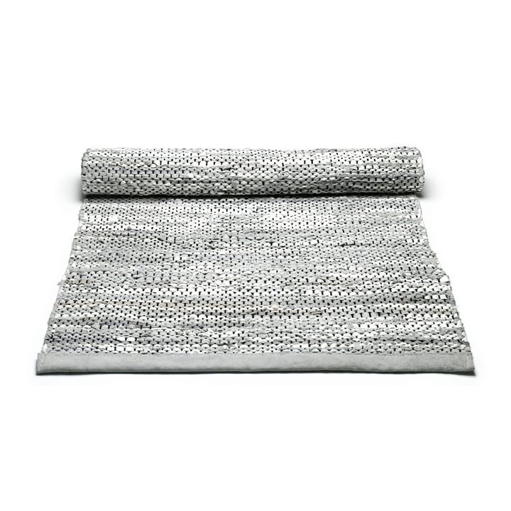 Leather 地毯  75x200 cm, light 灰色 (light 灰色) Rug Solid