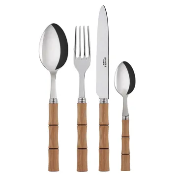 Bambou餐具 24件套 - 天然木色 - SABRE Paris