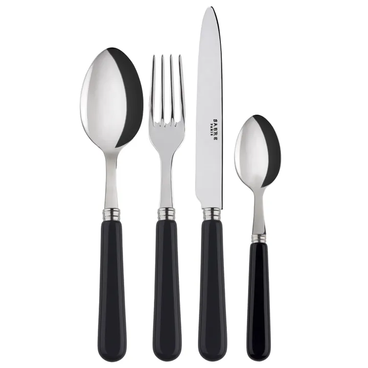 Basic 餐具24件 - 黑色 - SABRE Paris