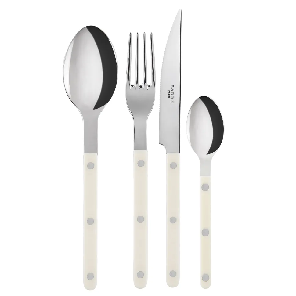 Bistrot亮面餐具 24件套, 象牙白 SABRE Paris