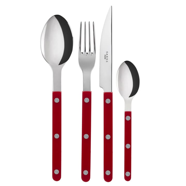 Bistrot 餐具 cutlery shiny 24 pcs - burgundy - SABRE Paris