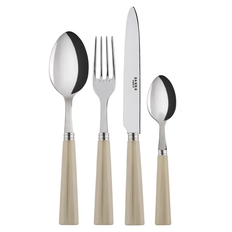 Nature餐具 24件套, 牛角色 SABRE Paris