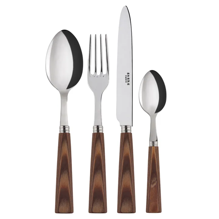 Nature餐具 24件套 - 原木色 - SABRE Paris