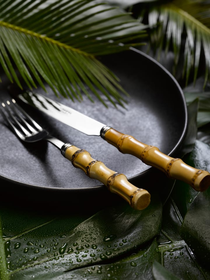 Panda 餐具 cutlery 24 pieces, 不锈钢-bamboo SABRE Paris