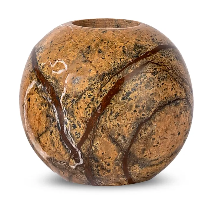 石材烛台 直径6cm - 森林棕大理石 - Sagaform