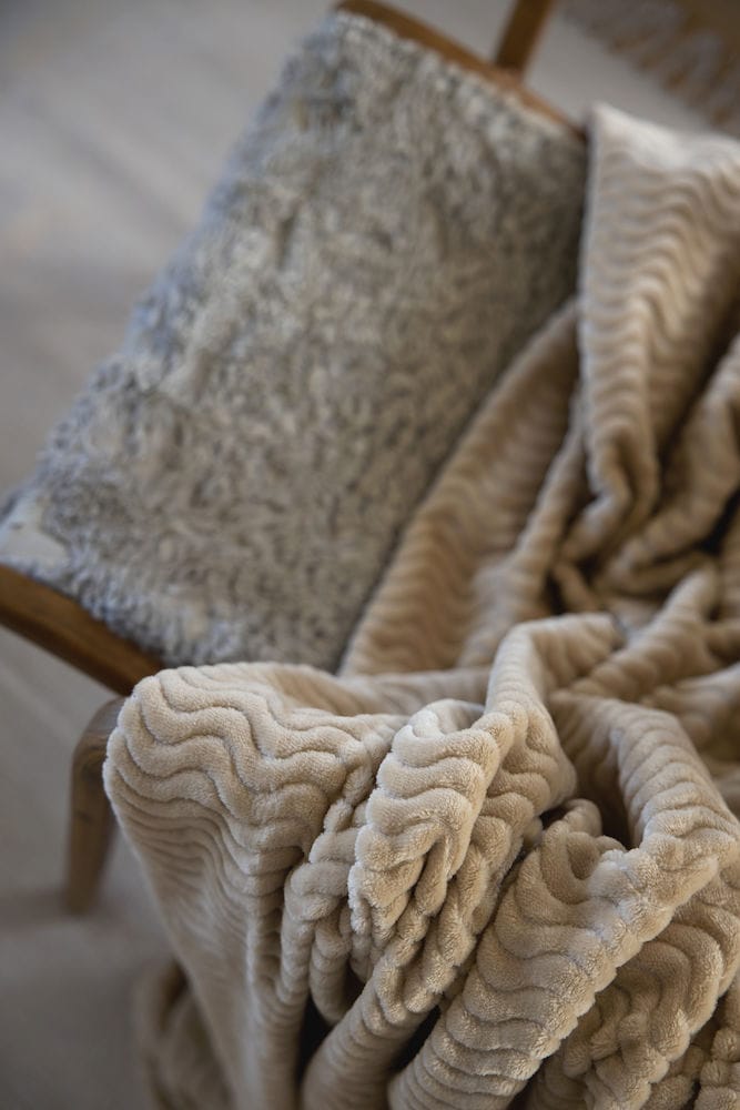 Agnes fleece 毯子 , 米色 Sagaform