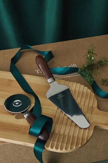 Astrid 披萨派套装 - 棕色_银色 - Sagaform