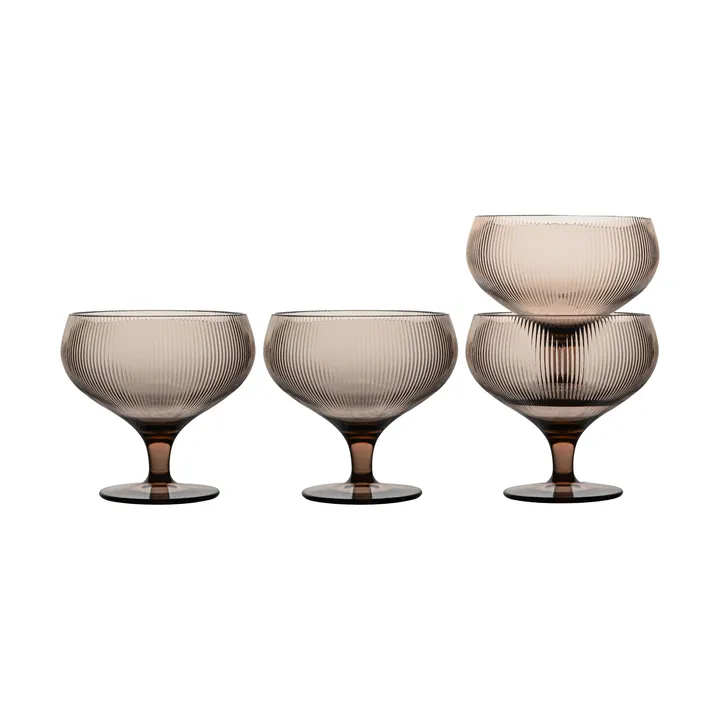 Billi 香槟杯 300ml 4件装 - 棕色 - Sagaform