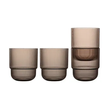 Billi 水杯 400ml 4件装 - 棕色 - Sagaform