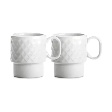 Coffee & More 咖啡马克杯2件装 - 白色 - Sagaform