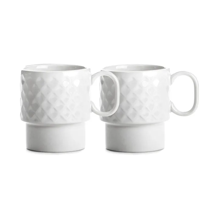 Coffee & More 咖啡马克杯2件装 - 白色 - Sagaform