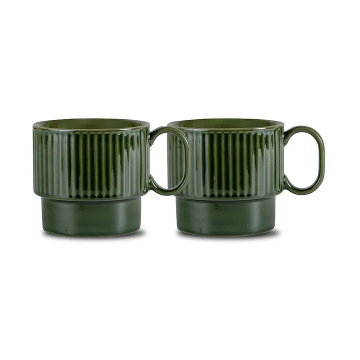 Coffee & More 茶马克杯2件装 - 绿色 - Sagaform