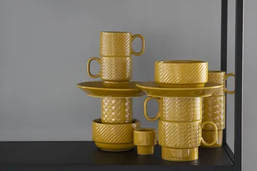Coffee & More 茶马克杯2件装 - 黄色 - Sagaform