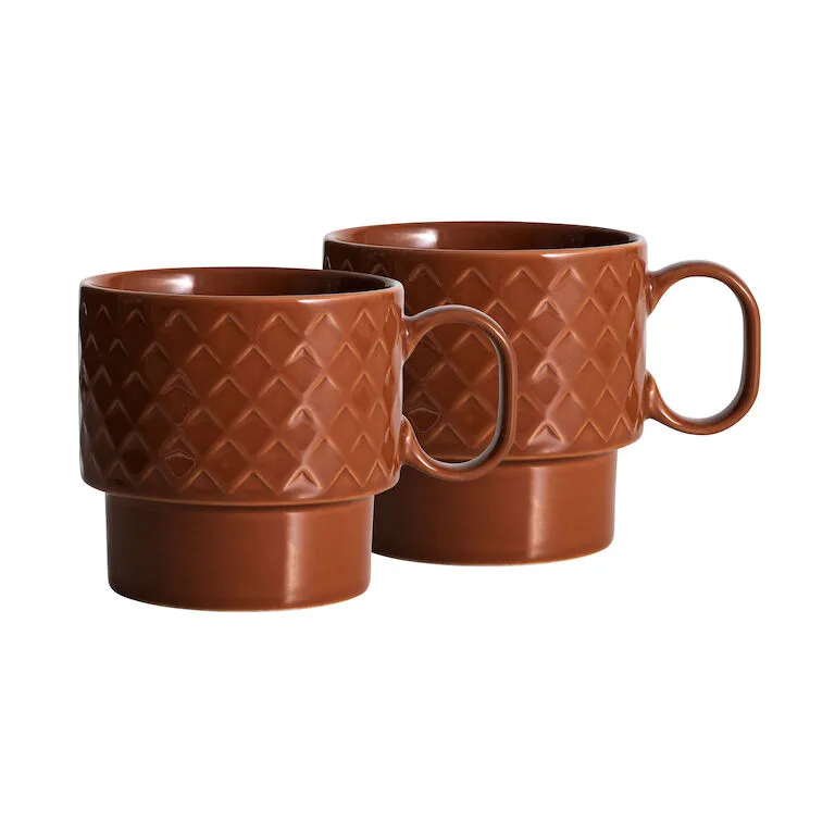 Coffee & More 茶马克杯2件装, 赤陶色 Sagaform