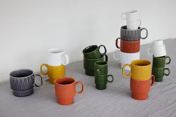 Coffee & More 茶马克杯2件装 - 赤陶色 - Sagaform