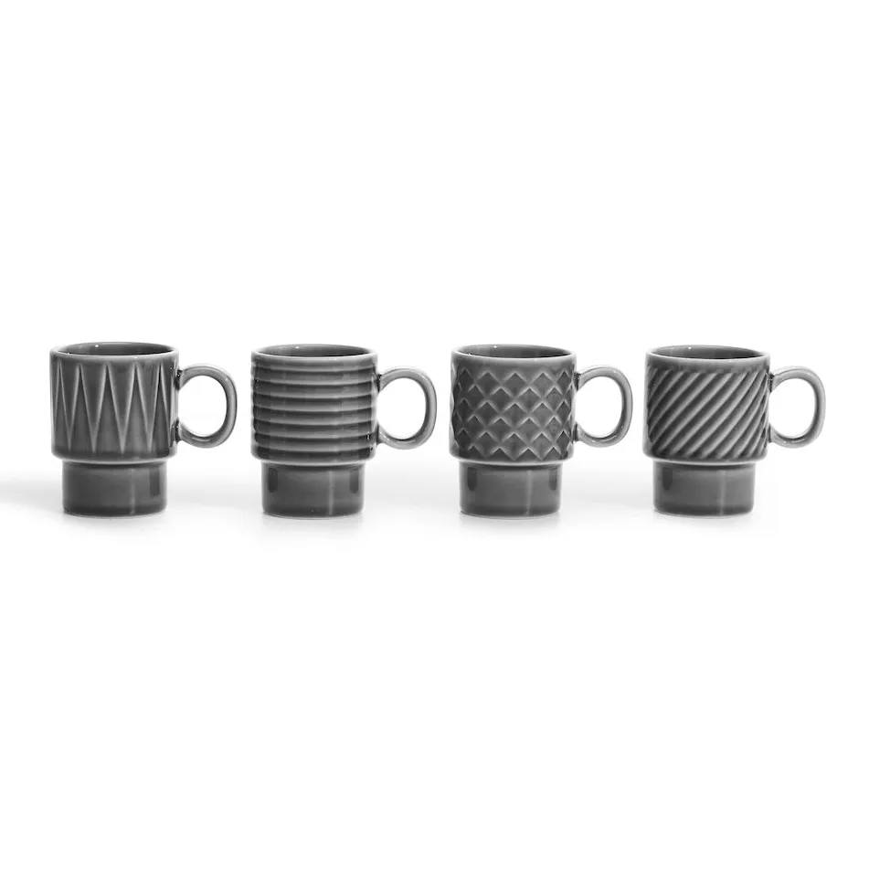 Coffee & More 浓缩咖啡杯4件装, 灰色 Sagaform