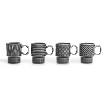 Coffee & More 浓缩咖啡杯4件装 - 灰色 - Sagaform