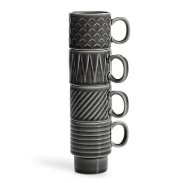 Coffee & More 浓缩咖啡杯4件装 - 灰色 - Sagaform