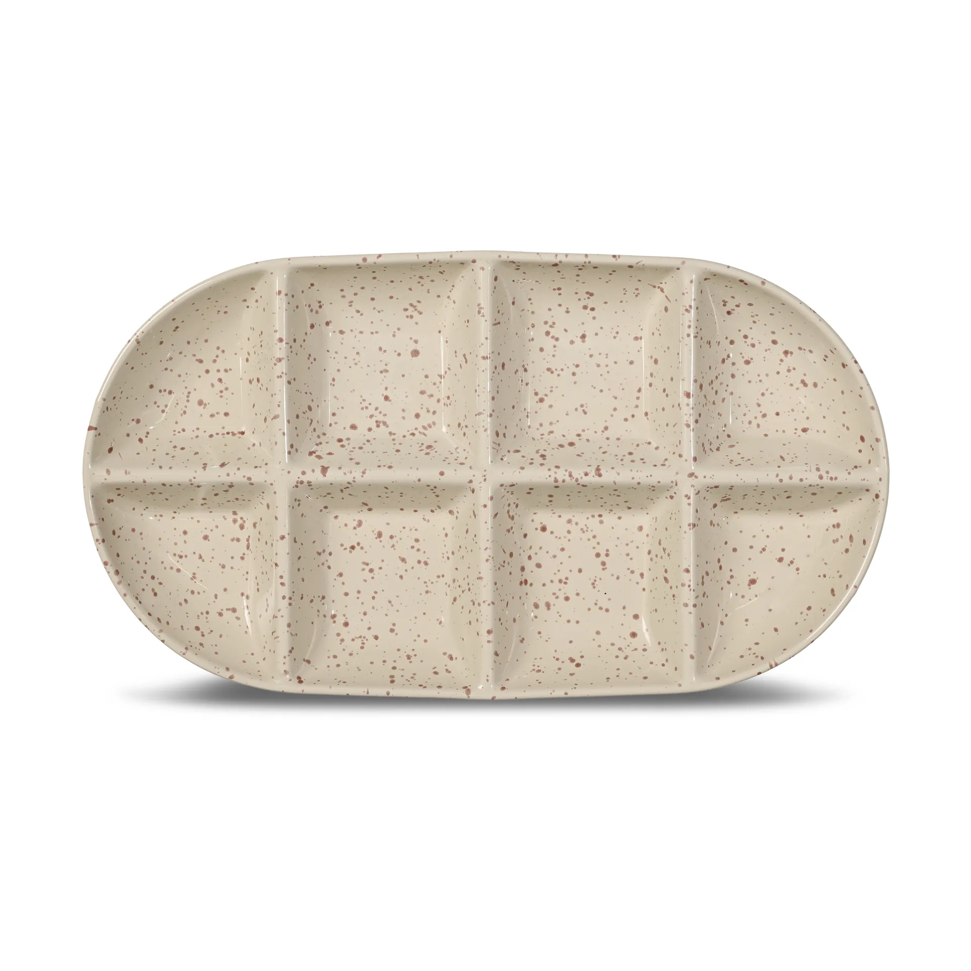 Ditte serving platter 大 20x36 cm, 米色-酒红色 Sagaform