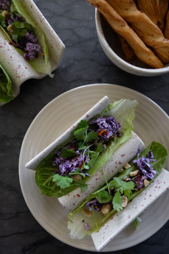 Ditte taco stand 两件套装, 米色-酒红色 Sagaform