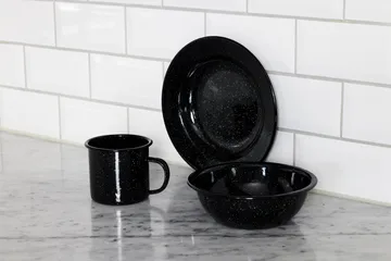 Doris enamel 马克杯 350ml - 黑色 - Sagaform