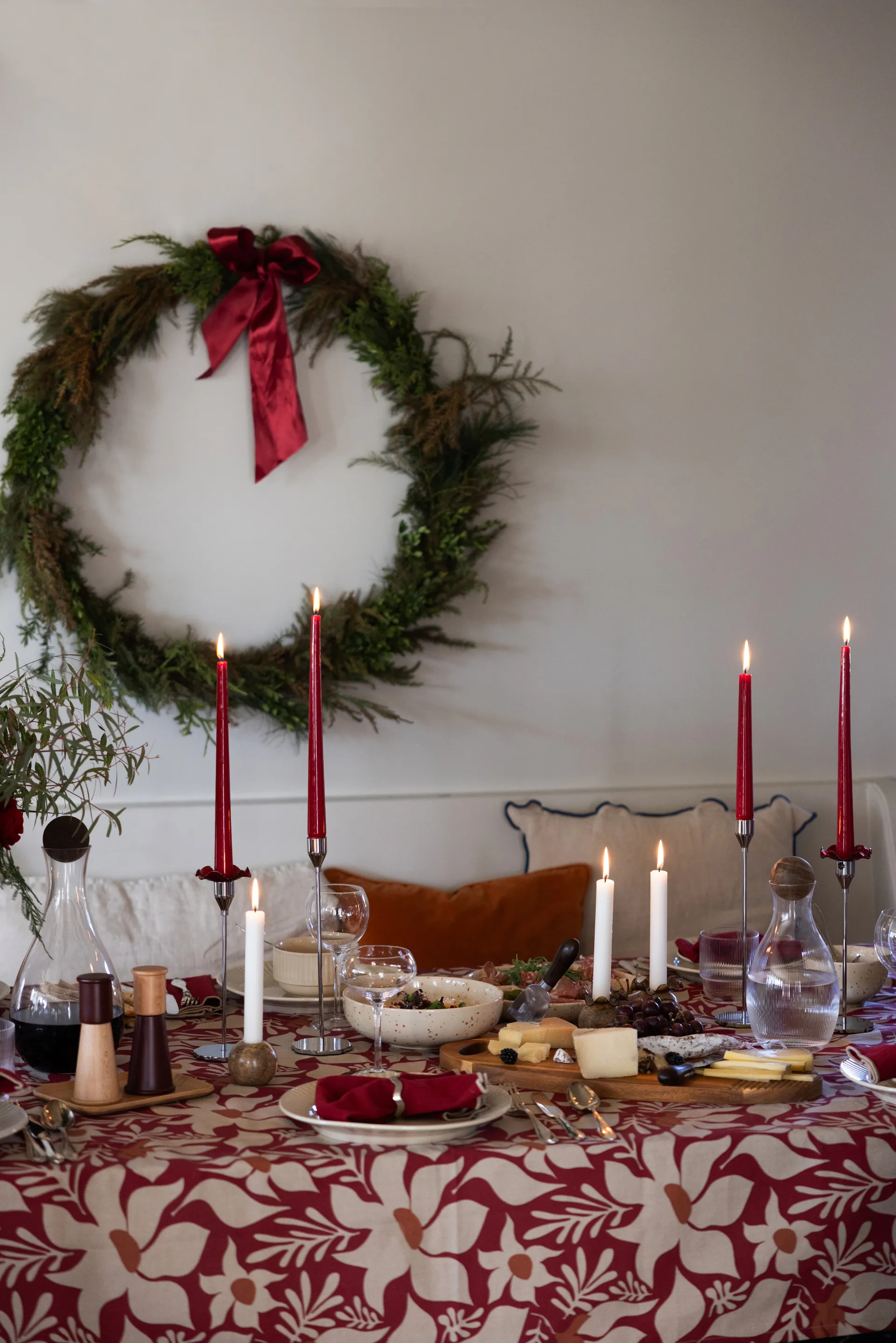 Edith 桌布 150x280 cm, 酒红色 红色 Sagaform