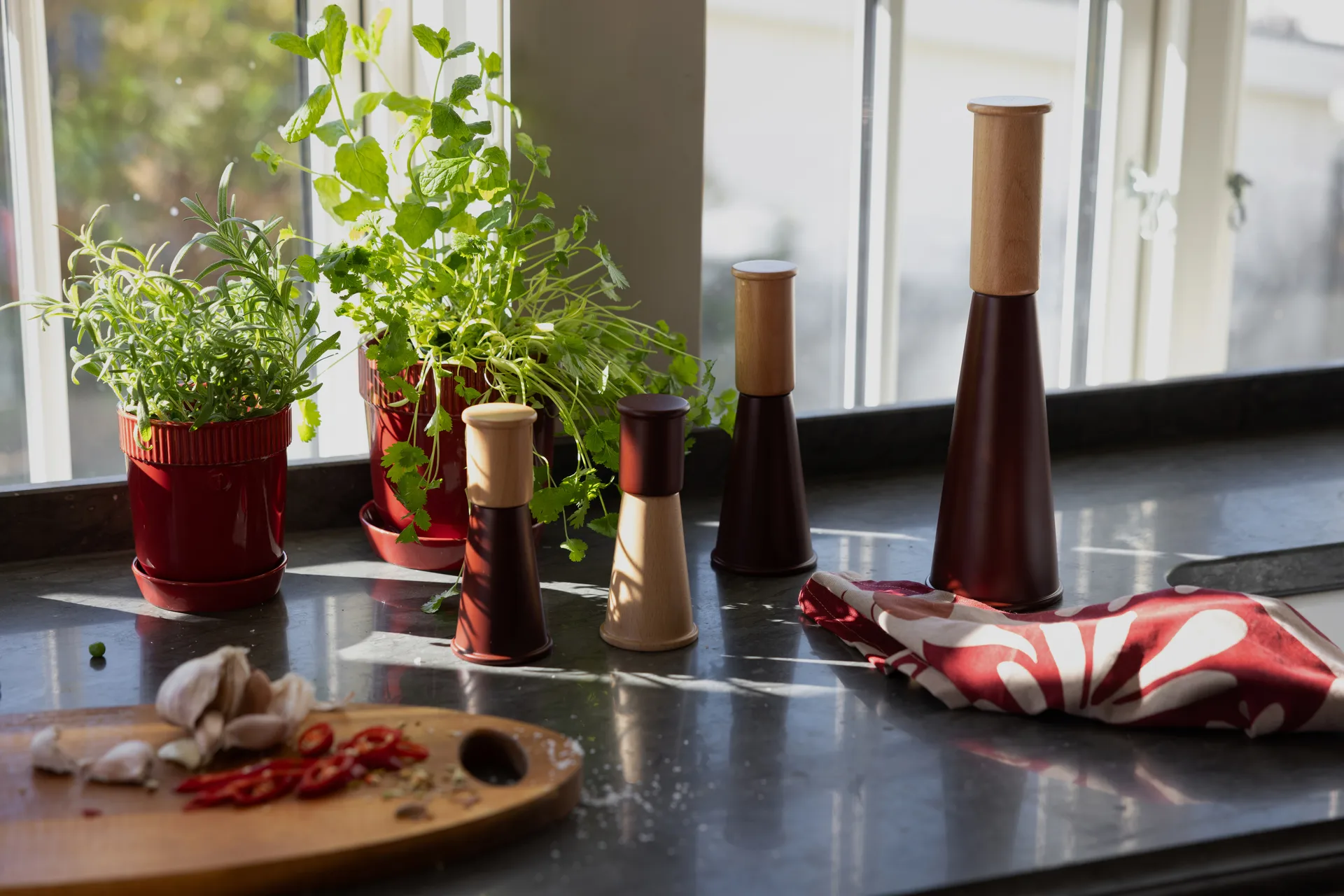 Edith 厨房巾 50x70 cm 两件套装, 酒红色 红色 Sagaform